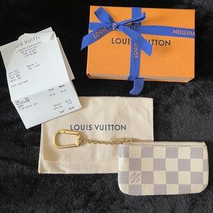 Louis Vuitton Damien Azur Porte-Cles Zip Key Pouch